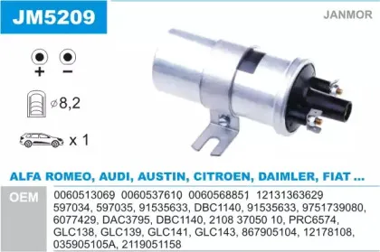 JM5209 JANMOR Катушка зажигания