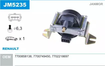 JM5235 JANMOR Катушка зажигания