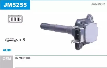 JM5255 JANMOR Катушка зажигания