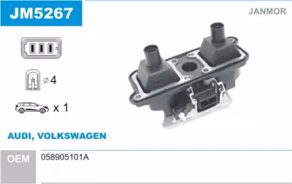 JM5267 JANMOR Катушка зажигания