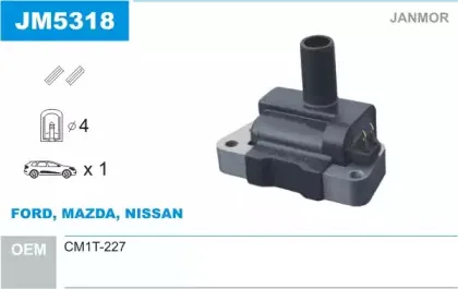 JM5318 JANMOR Катушка зажигания