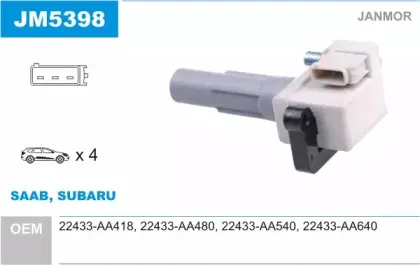 JM5398 JANMOR Катушка зажигания