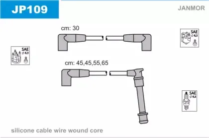 JP109 JANMOR Комплект проводов зажигания