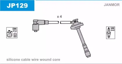 JP129 JANMOR Комплект проводов зажигания
