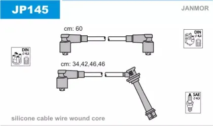 JP145 JANMOR Комплект проводов зажигания