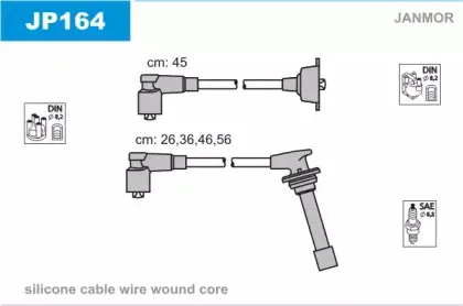 JP164 JANMOR Комплект проводов зажигания