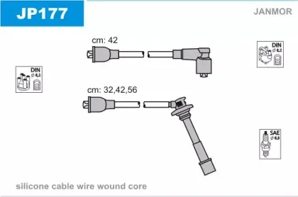 JP177 JANMOR Комплект проводов зажигания