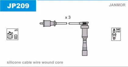 JP209 JANMOR Комплект проводов зажигания