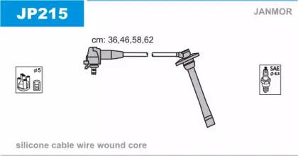JP215 JANMOR Комплект проводов зажигания