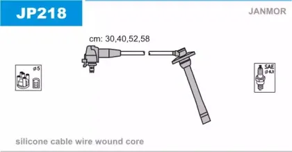 JP218 JANMOR Комплект проводов зажигания