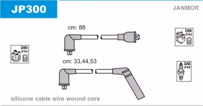 JP300 JANMOR Комплект проводов зажигания
