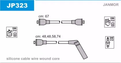 JP323 JANMOR Комплект проводов зажигания