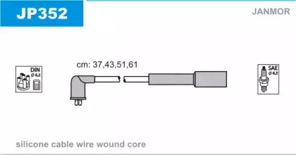 JP352 JANMOR Комплект проводов зажигания