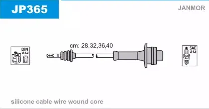 JP365 JANMOR Комплект проводов зажигания