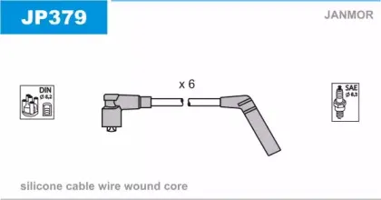 JP379 JANMOR Комплект проводов зажигания