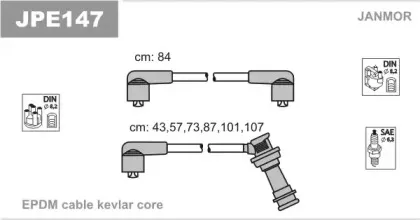 JPE147 JANMOR Комплект проводов зажигания