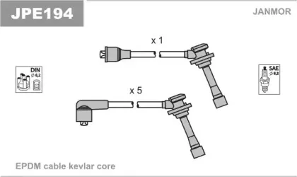 JPE194 JANMOR Комплект проводов зажигания