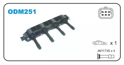 ODM251 JANMOR Катушка зажигания