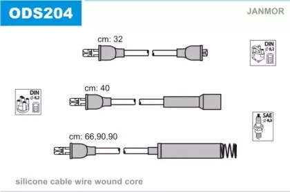 ODS204 JANMOR Комплект проводов зажигания