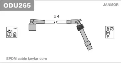 ODU265 JANMOR Комплект проводов зажигания