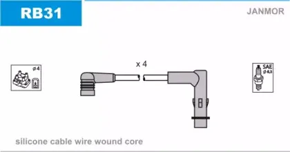 RB31 JANMOR Комплект проводов зажигания