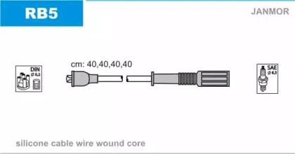 RB5 JANMOR Комплект проводов зажигания