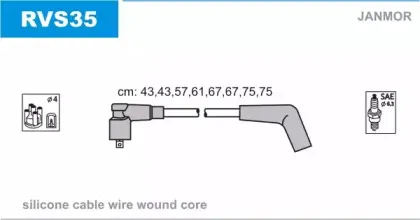 RVS35 JANMOR Комплект проводов зажигания