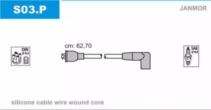 S03P JANMOR Комплект проводов зажигания
