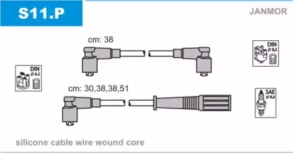 S11.P JANMOR Комплект проводов зажигания