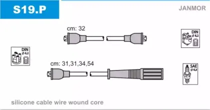 S19.P JANMOR Комплект проводов зажигания