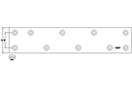 1524701 TEXTAR Комплект тормозных башмаков, барабанные тормоза