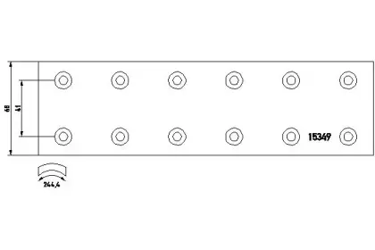 1534907 TEXTAR Комплект тормозных башмаков, барабанные тормоза