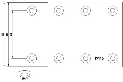 1711502 TEXTAR Комплект тормозных башмаков, барабанные тормоза