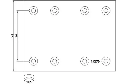 1727601 TEXTAR Комплект тормозных башмаков, барабанные тормоза