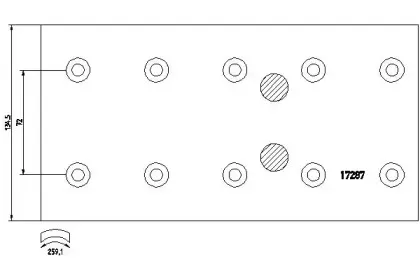 1728706 TEXTAR Комплект тормозных башмаков, барабанные тормоза