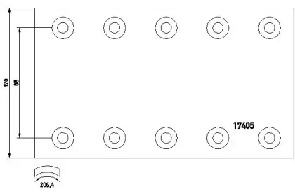 1740501 TEXTAR Комплект тормозных башмаков, барабанные тормоза