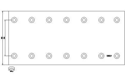 1901904 TEXTAR Комплект тормозных башмаков, барабанные тормоза