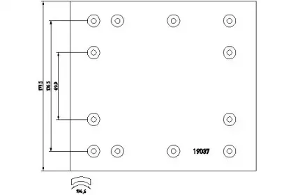 1903713 TEXTAR Комплект тормозных башмаков, барабанные тормоза