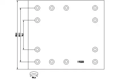 1933301 TEXTAR Комплект тормозных башмаков, барабанные тормоза