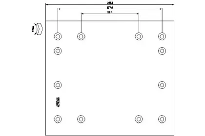 1936908 TEXTAR Комплект тормозных башмаков, барабанные тормоза