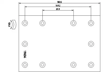 1960408 TEXTAR Комплект тормозных башмаков, барабанные тормоза