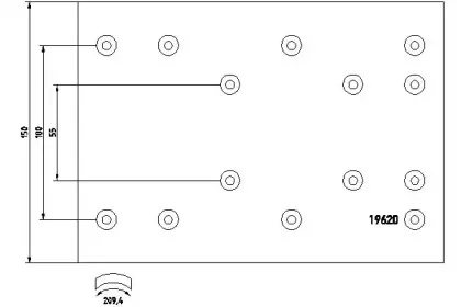 1962005 TEXTAR Комплект тормозных башмаков, барабанные тормоза