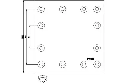 1970803 TEXTAR Комплект тормозных башмаков, барабанные тормоза