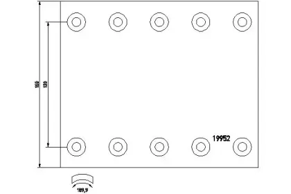 1995202 TEXTAR Комплект тормозных башмаков, барабанные тормоза