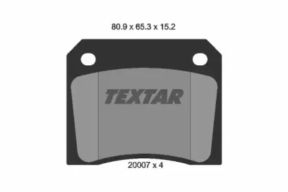 2000702 TEXTAR Комплект тормозных колодок, дисковый тормоз