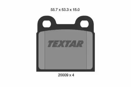 2000906 TEXTAR Комплект тормозных колодок, дисковый тормоз