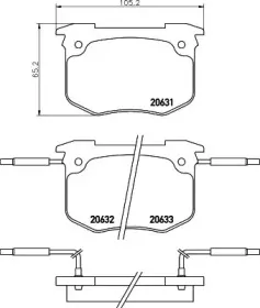 2063101 TEXTAR Комплект тормозных колодок, дисковый тормоз