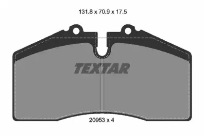 2095302 TEXTAR Комплект тормозных колодок, дисковый тормоз