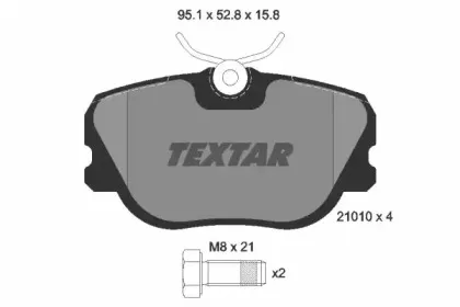 2101003 TEXTAR Комплект тормозных колодок, дисковый тормоз