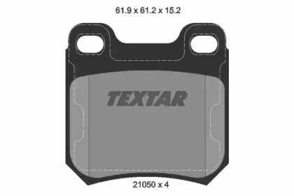2105002 TEXTAR Комплект тормозных колодок, дисковый тормоз